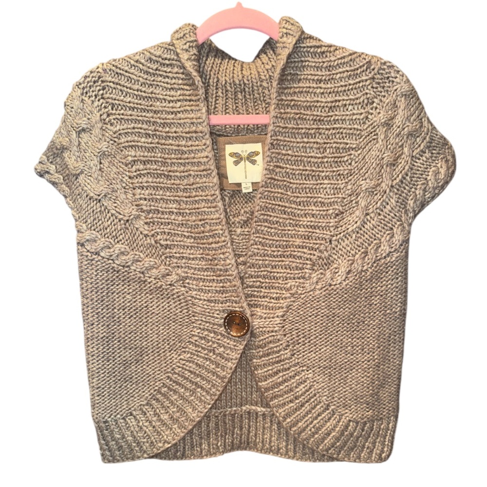 Oatmeal Cable Knit Women's Sweater Size Large